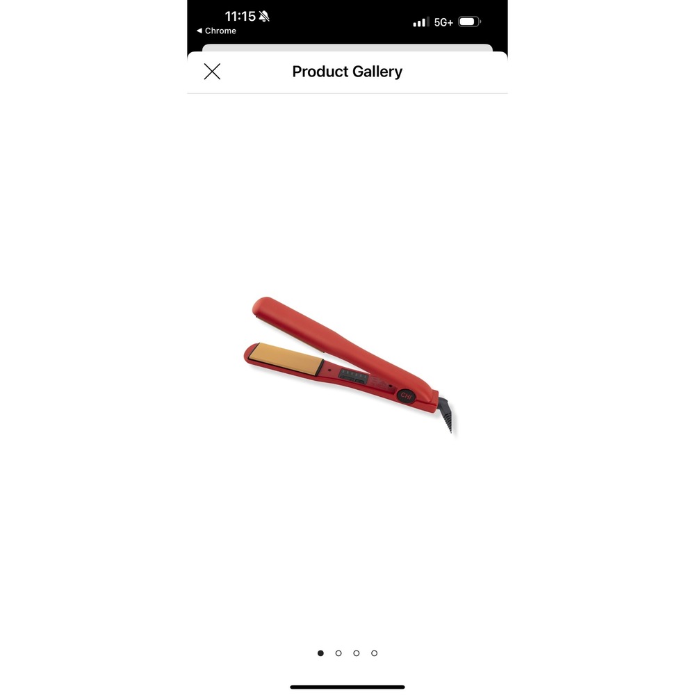 CHI Red Flat‎ Iron Hair Straightener Ceramic Plates 1"